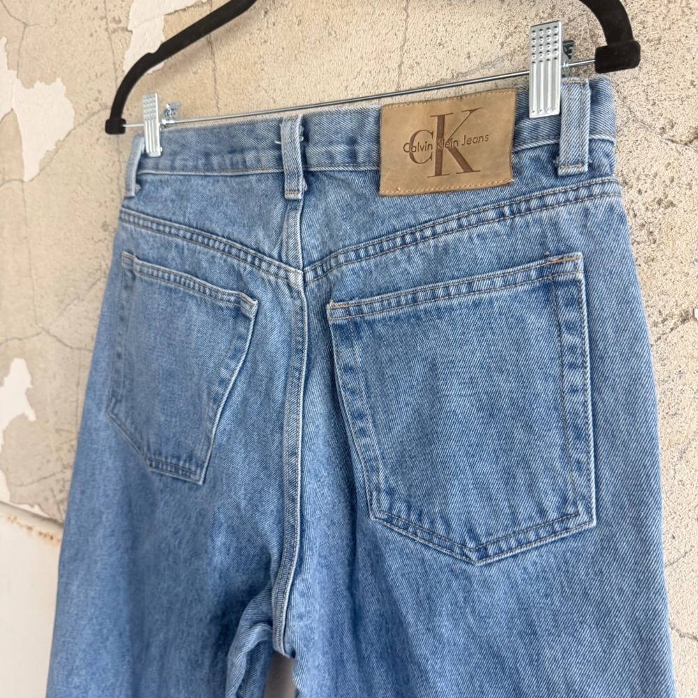 Vintage 90s Calvin Klein Jeans High Waisted Straight Leg Denim Made in USA 30